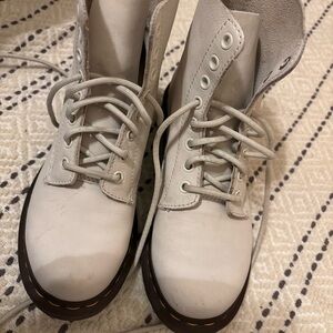 Dr. Martens light gray Boots